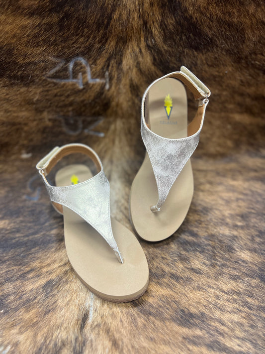 V Trek Ivory Leather Sandal