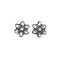 .75" Rhinestone Flower Stud Earring