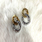 Gold and Silver Chain Earrings