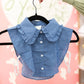 DENIM RUFFLE COLLAR
