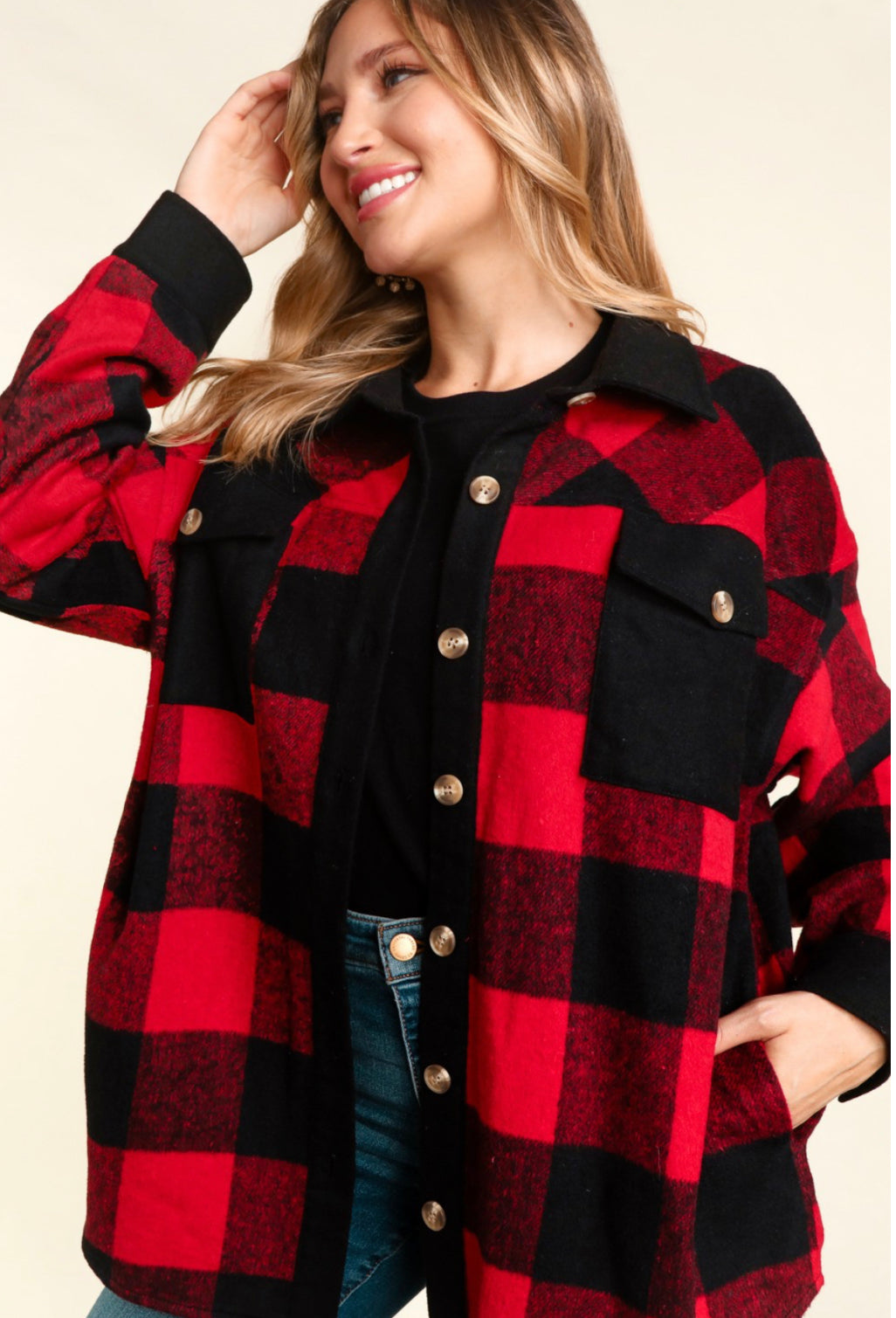 H Buffalo Plaid Shacket