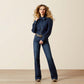 WM PUFF BOW DENIM LS SHIRT