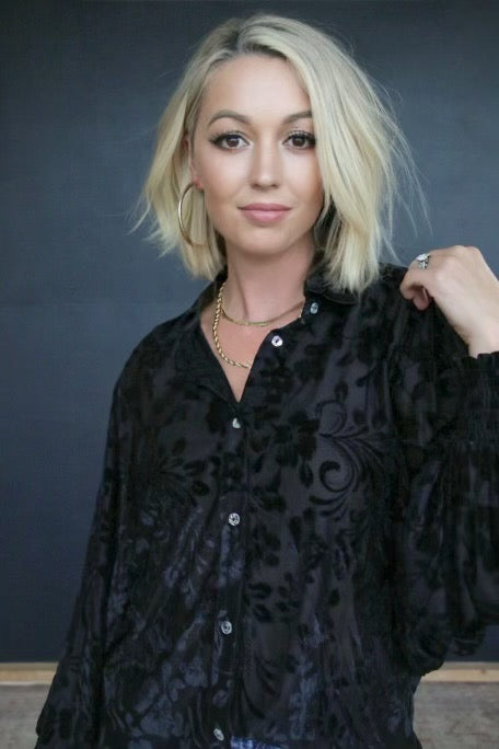 BLACK VELVET LS TOP