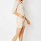 Judy Blue Hi-Waisted Dyed Khaki Embroidery Shorts