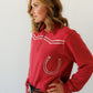 EMBROIDERY 1/4 ZIP SWEATER
