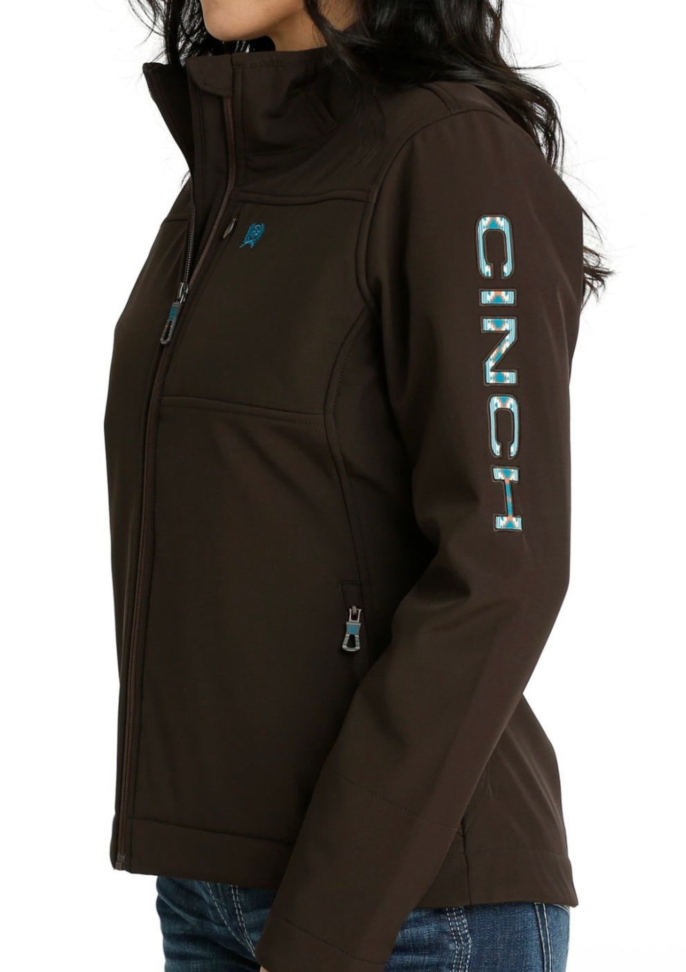 Cinch Wmn Teal Logo CC Jacket