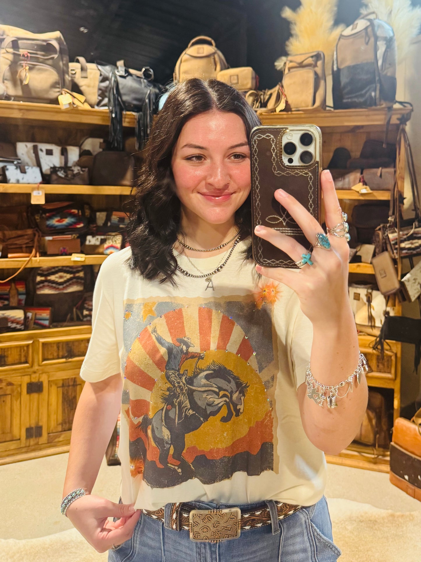 COWBOY UP SUNSET TEE