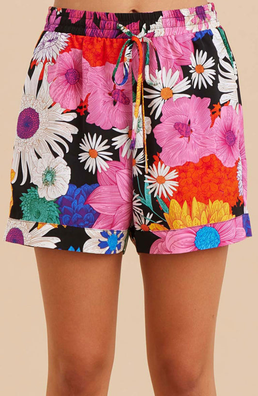 Jodifl Black Floral Shorts