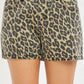 HI-RISE LEOPARD WAIST SHORTS