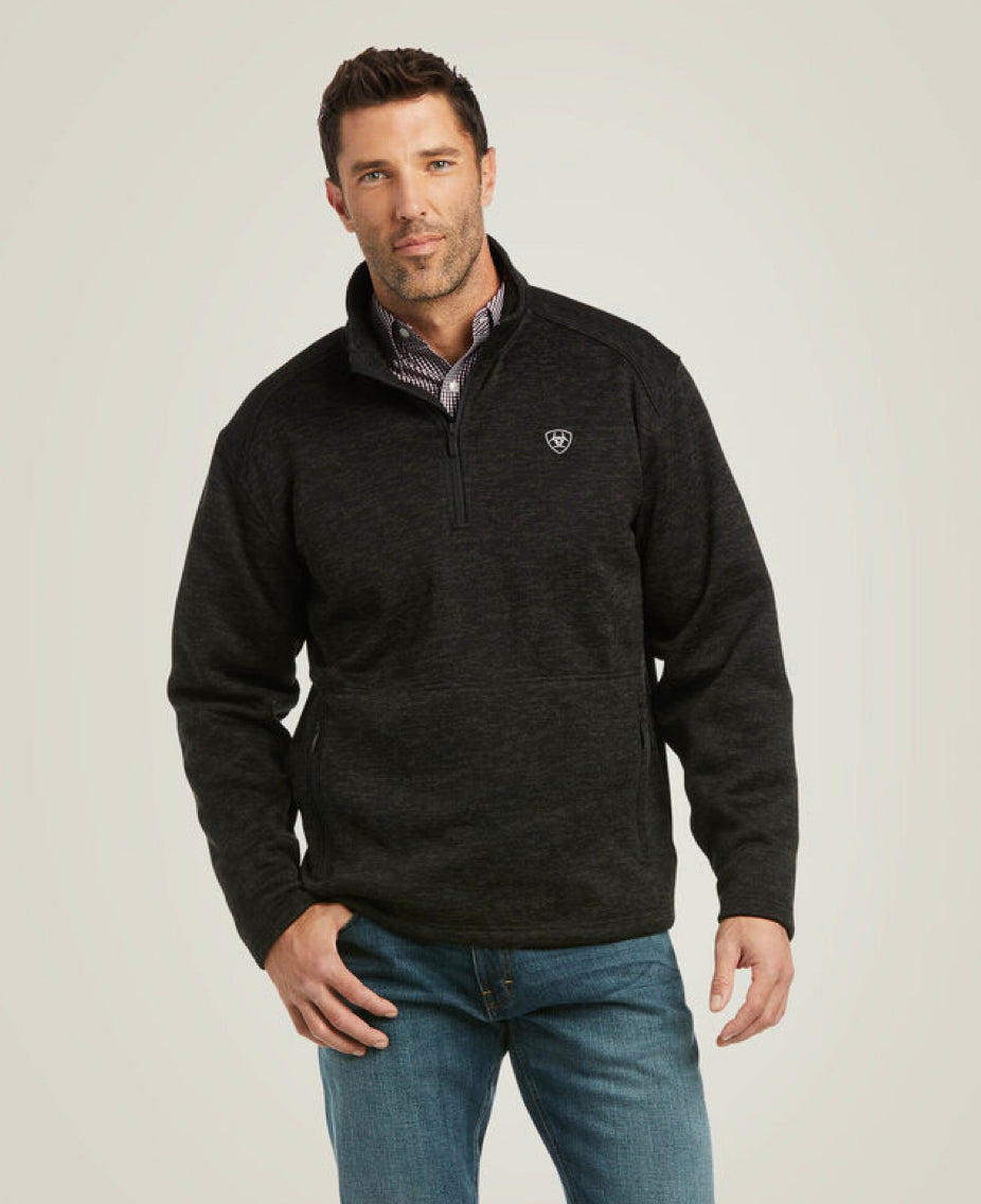 Ariat Mns Caldwell 1/4 Charcoal Zip Sweater