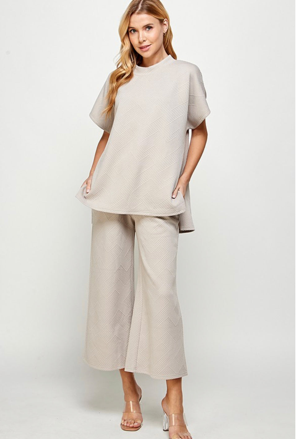 Textured Lounge Drop Oatmeal SS