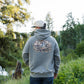 FLEECE HOODIE DUCKS FLYING IN DARK HEATHER GRAY