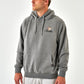 FLEECE HOODIE DUCKS FLYING IN DARK HEATHER GRAY