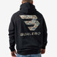 FLEECE HOODIE FLYING B LOGO BLACK