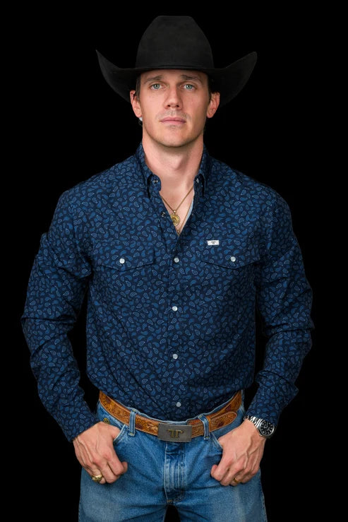 THE GRIFFIN DARK BLUE LS SHIRT