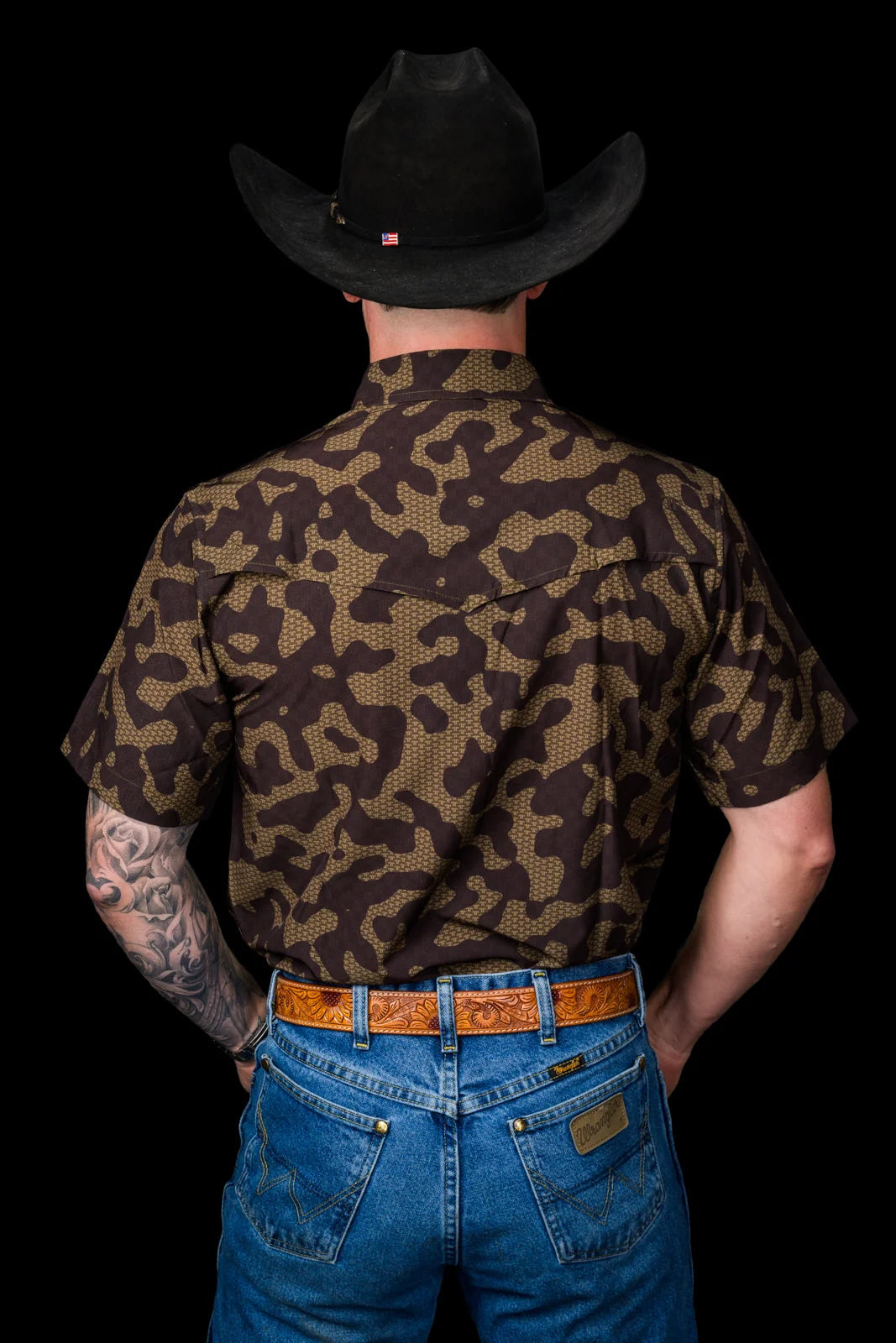 THE GAGE PEARL SNAP BROWN CAMO