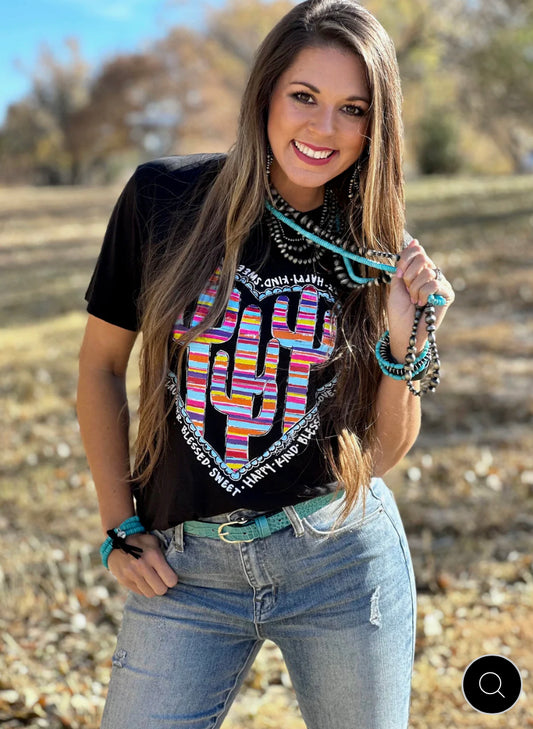 Barbara’s Serape Cactus Heart Tee