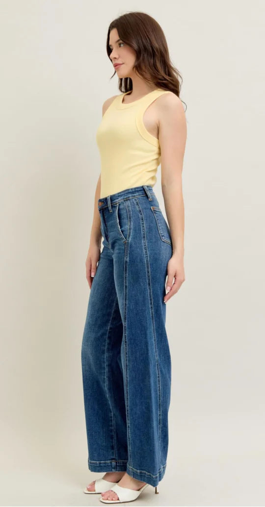 JUDY BLUE HW TROUSER WIDE LEG