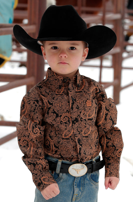 Cinch Toddler Tooled Paisley LS