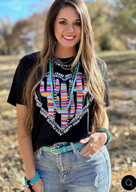 Barbara’s Serape Cactus Heart Tee