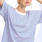 BASIC STRIPE ROYAL BLUE TOP