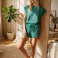 GREEN/TEAL STRIPED SET