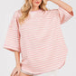 STRIPED SS CREAM/PINK TOP