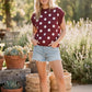 GAMEDAY POLKA DOT MAROON/WHITE TOP