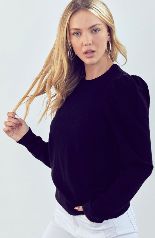 Women’s Classic Crew Black Sweater