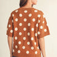 POLKA-DOT COMFY SWEATER TOFFEE