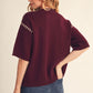STITCH SEAM BURGUNDY TOP