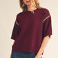 STITCH SEAM BURGUNDY TOP