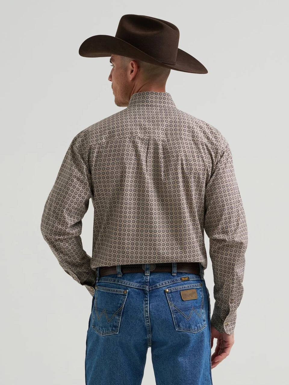 GEORGE STRAIT MN BURGUNDY PRINT LS