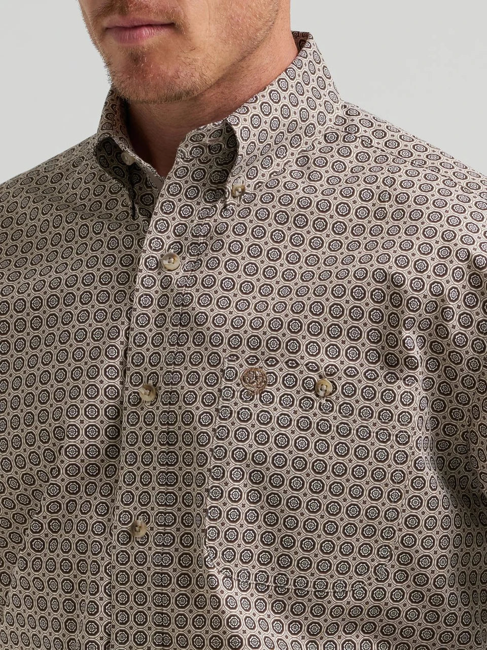 GEORGE STRAIT MN BURGUNDY PRINT LS