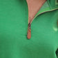 MILEY 1/4 ZIP GREEN PULLOVER