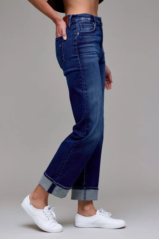 WMS CUFF STRAIGHT DARK JEAN