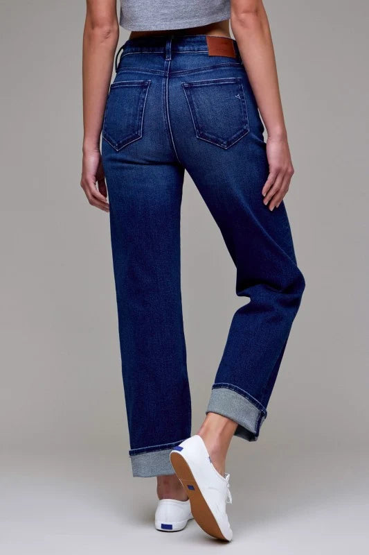 WMS CUFF STRAIGHT DARK JEAN