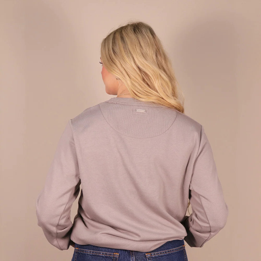 WOMENS STALLION GREY CREWNECK