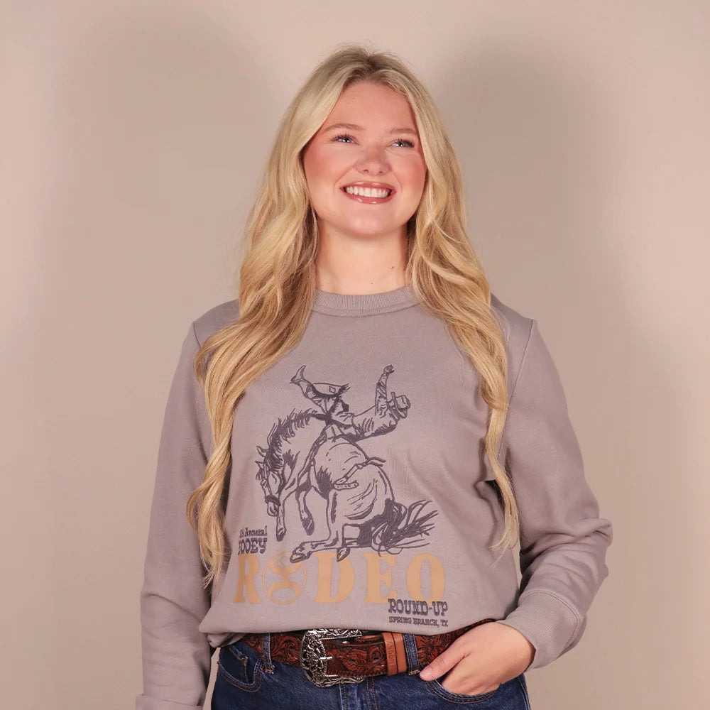 WOMENS STALLION GREY CREWNECK