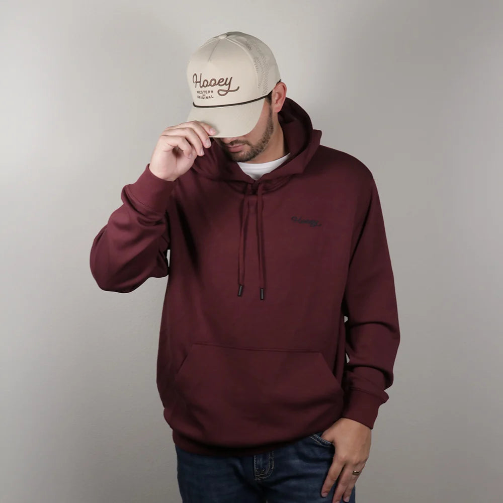 MENS PEYOTE MAROON HOODIE