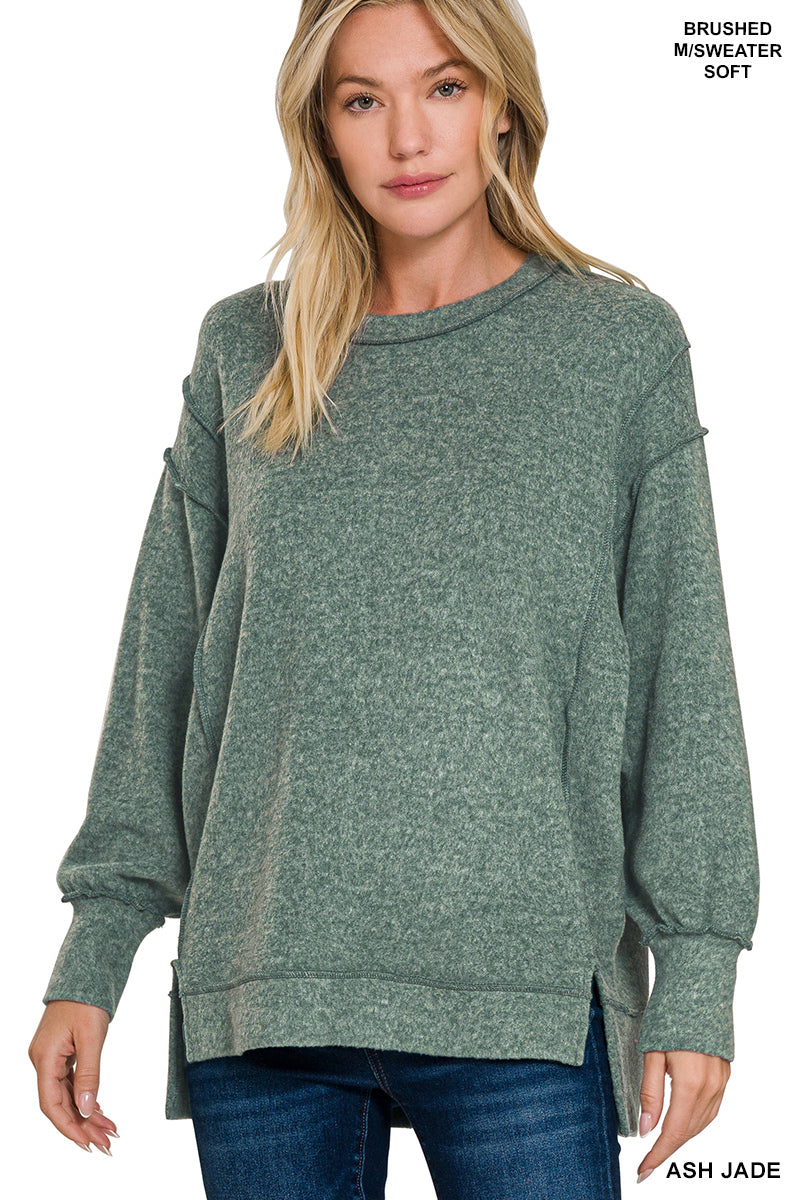 ACCI BRUSHED JADE SWEATER