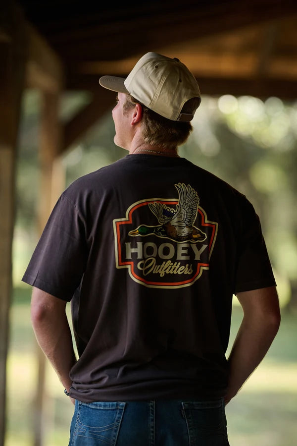 MENS FLOCK SHOT BROWN TEE