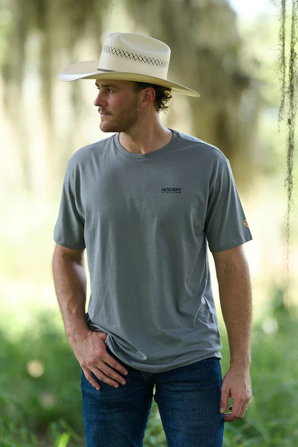 MENS CACTUS ROPES GREY TEE