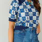 BLUE/CREAM WESTERN SKETCH SS