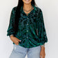 GREEN VELVET LS TOP