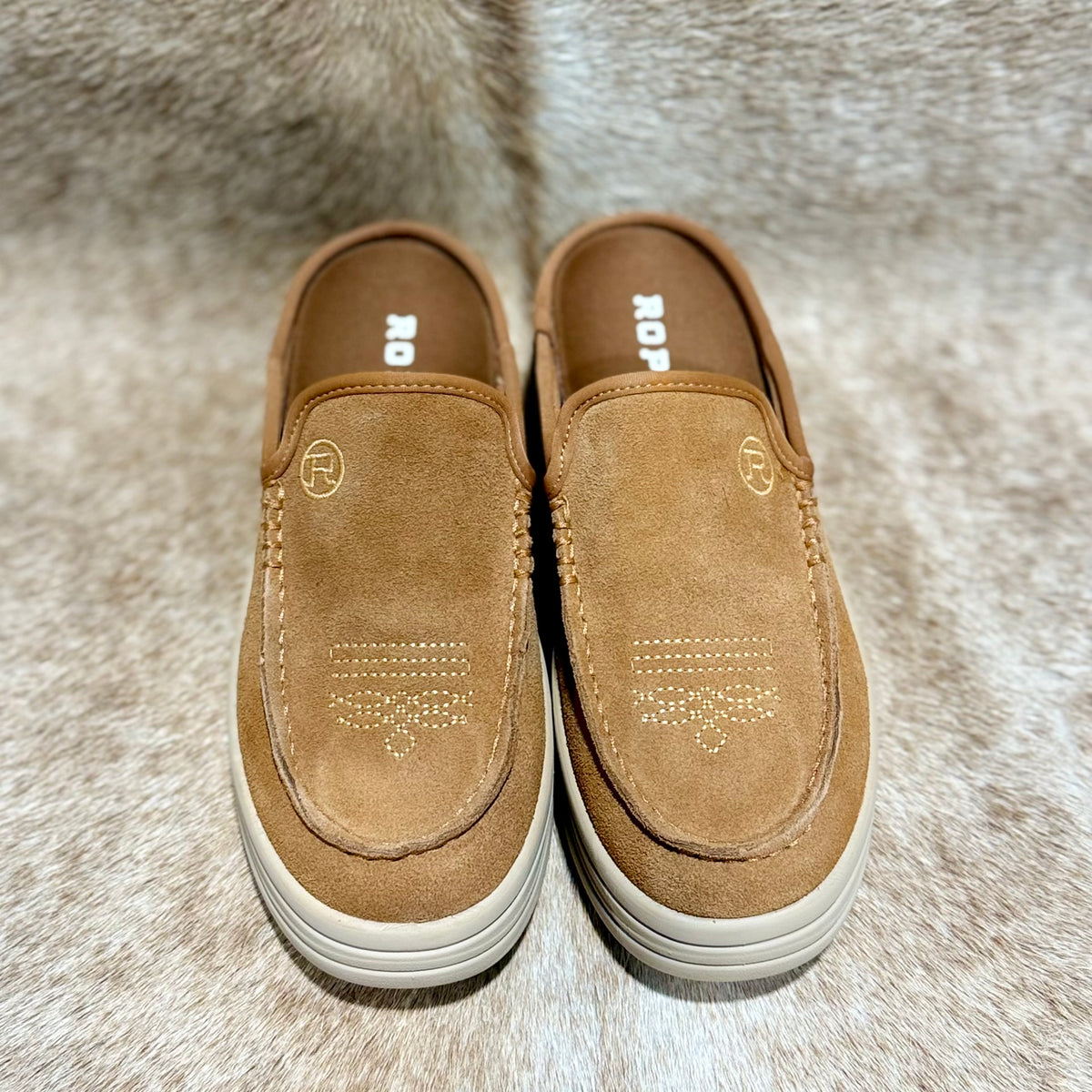 ROPER SUEDE COGNAC MULE