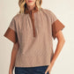 NECKLINE BROWN SS TOP