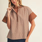 NECKLINE BROWN SS TOP
