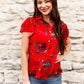 COWBOY FLUTTER RED TOP