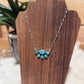 SMALL HALF TURQUOISE CLUSTER NECKLACE